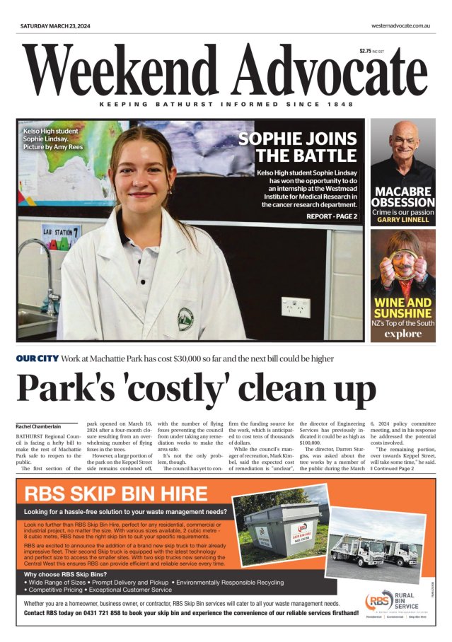 Today's Paper | Western Advocate | Bathurst, NSW