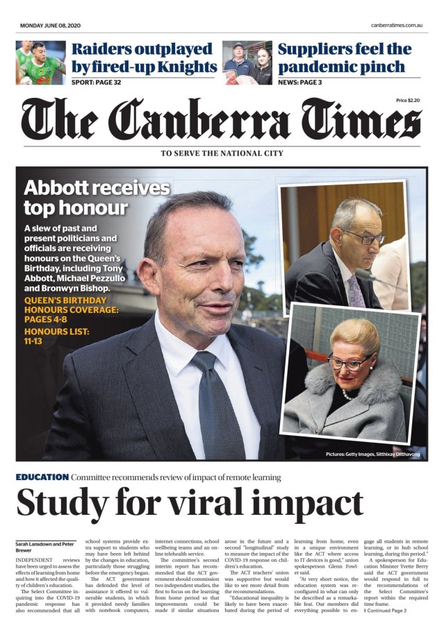Today s Paper The Canberra Times Canberra ACT