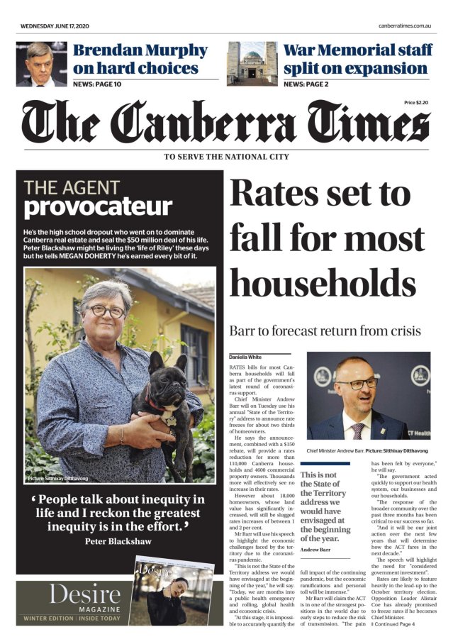 Today's Paper The Canberra Times Canberra, ACT