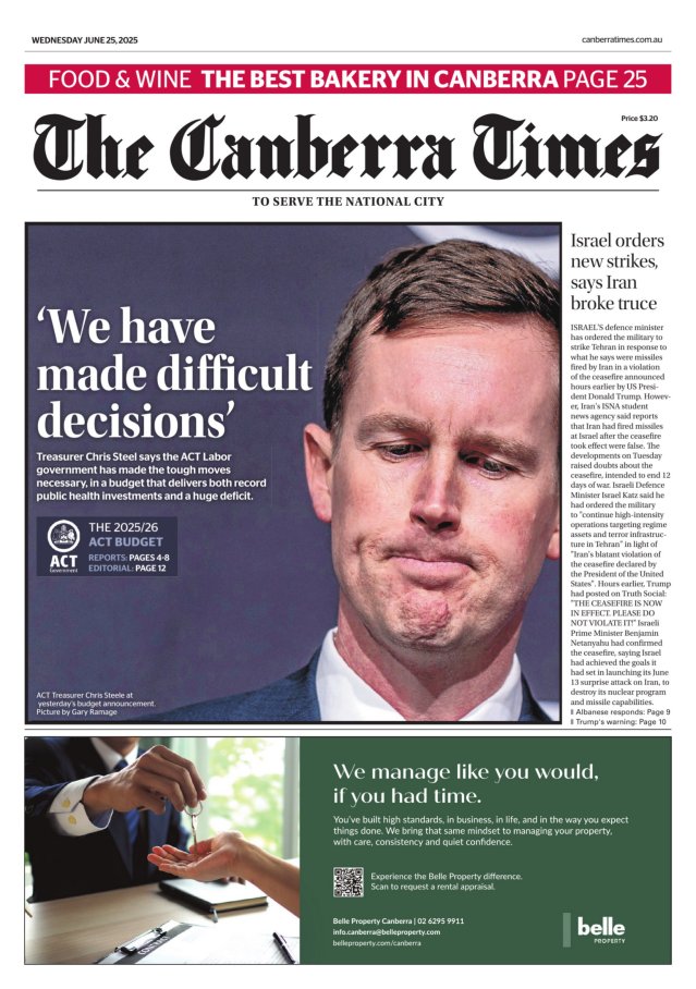 Today S Paper The Canberra Times The Canberra Times Canberra Act