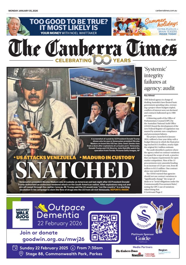 Today's Paper | The Canberra Times | The Canberra Times | Canberra, ACT