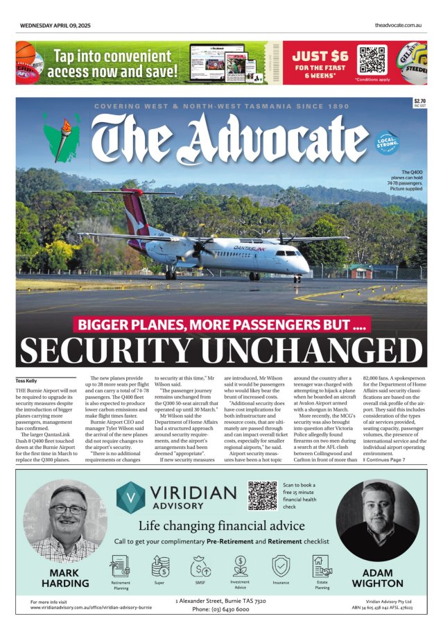 Today's Paper | The Advocate | The Advocate | Burnie, TAS
