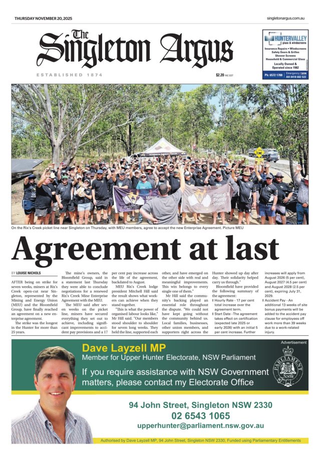 Today's Paper | The Singleton Argus | The Singleton Argus | Singleton, NSW
