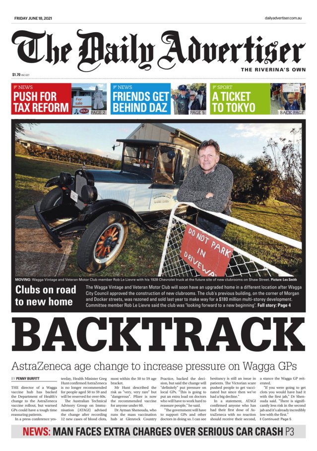 Todays Paper The Daily Advertiser Wagga Wagga Nsw